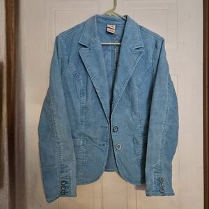 Turquoise Corduroy Blazer/ Jacket